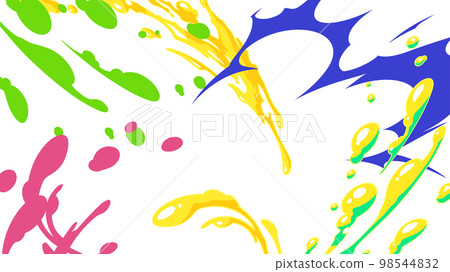 Colorful splashing water effect background_16:9 98544832