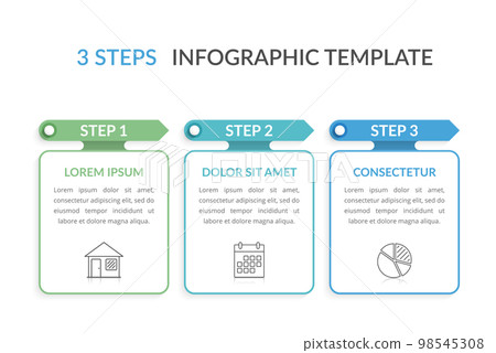 3 Steps - Infographic Template 3 Steps - Infographic Template 98545308