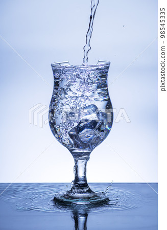 The image of pouring drinking water, into a glass, Danger or imminent danger concept The image of pouring drinking water, into a glass, Danger or imminent danger concept 98545335