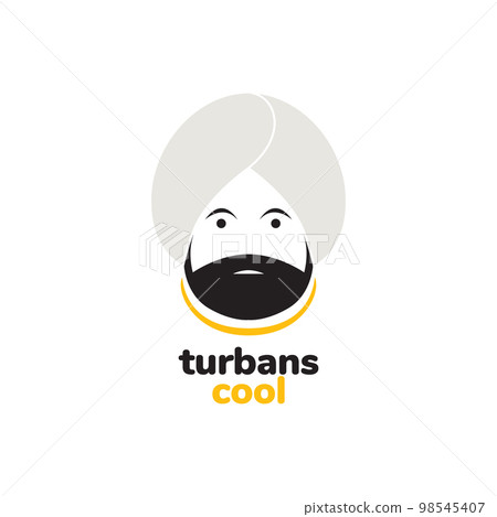 face old man headgear turbans bearded cute mascot logo design icon illustration template face old man headgear turbans bearded cute mascot logo design icon illustration template 98545407