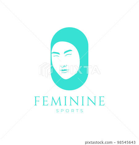 beautiful women face hijab sport feminine logo design vector icon illustration template beautiful women face hijab sport feminine logo design vector icon illustration template 98545643