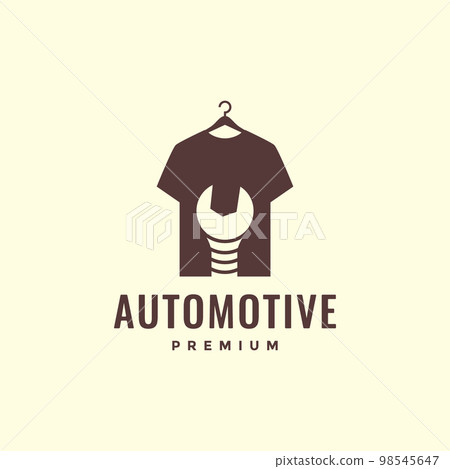 cloth with wrench tool automotive kit logo design vector icon illustration template cloth with wrench tool automotive kit logo design vector icon illustration template 98545647