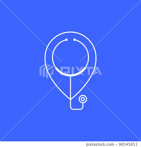 stethoscope healthcare medical hospital pin map location logo design vector icon illustration template stethoscope healthcare medical hospital pin map location logo design vector icon illustration template 98545651