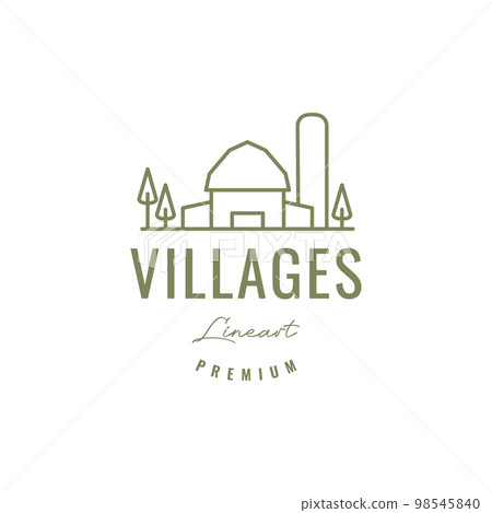 village cottage warehouse production lines art hipster logo design vector icon illustration template village cottage warehouse production lines art hipster logo design vector icon illustration template 98545840