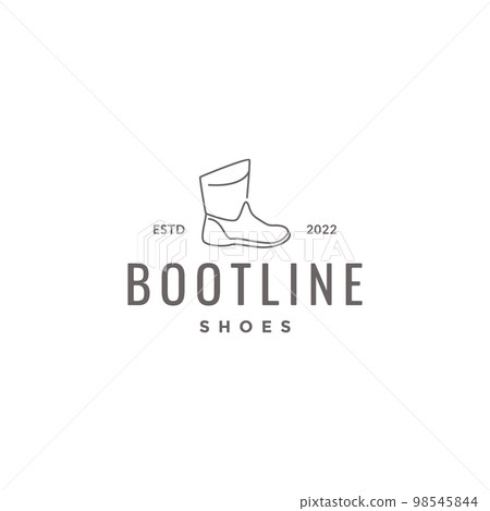 shoe boot farmer secure from water agriculture line logo design vector icon illustration template shoe boot farmer secure from water agriculture line logo design vector icon illustration template 98545844