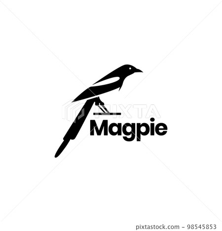 exotics bird magpie perched branch long tail singer logo design vector icon illustration template exotics bird magpie perched branch long tail singer logo design vector icon illustration template 98545853