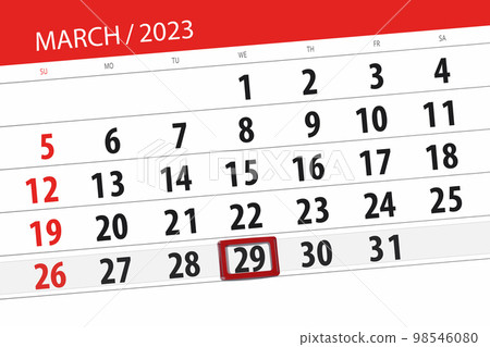Calendar 2023, deadline, day, month, page, organizer, date, march, wednesday, number 29 Calendar 2023, deadline, day, month, page, organizer, date, march, wednesday, number 29 98546080