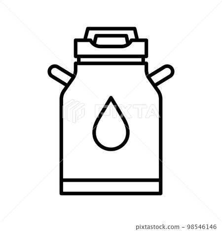 Milk barrel icon. Pictogram isolated on white background. 98546146