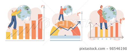 Global warming. High temperature and hot weather Earth. Climate change concept Global warming. High temperature and hot weather Earth. Climate change concept 98546198