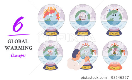Climate change concept. Global warming metaphor. Temperature rising animal extinction. Environment Day Climate change concept. Global warming metaphor. Temperature rising animal extinction. Environment Day 98546237