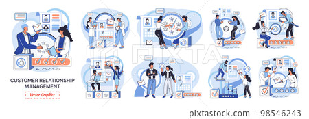 CRM metaphor. Customer Relationship Management. Application software for service organization CRM metaphor. Customer Relationship Management. Application software for service organization 98546243