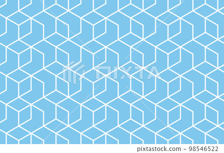 The geometric pattern with lines. Seamless vector background. White and blue texture. Graphic modern pattern. Simple lattice graphic design The geometric pattern with lines. Seamless vector background. White and blue texture. Graphic modern pattern. Simple lattice graphic design 98546522