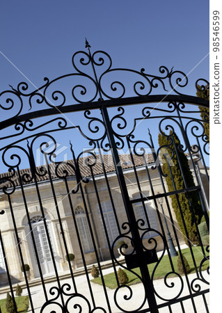 Entrance of a prestigious French winery Entrance of a prestigious French winery 98546599