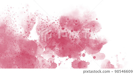Watercolor abstract Splashes on isolated background. Hand drawn texture for banner in trendy viva magenta pink color. Colorful spot painted by Brush and inks. Illustration in grunge style for backdrop Watercolor abstract Splashes on isolated background. Hand drawn texture for banner in trendy viva magenta pink color. Colorful spot painted by Brush and inks. Illustration in grunge style for backdrop 98546609