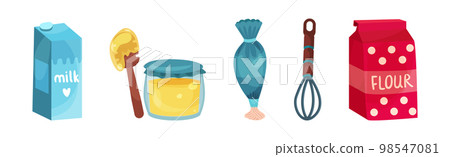 Ingredients and Tools for Baking Pastry Vector Set Ingredients and Tools for Baking Pastry Vector Set 98547081