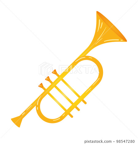 Isolated colored trumpet musical instrument icon Vector 98547280