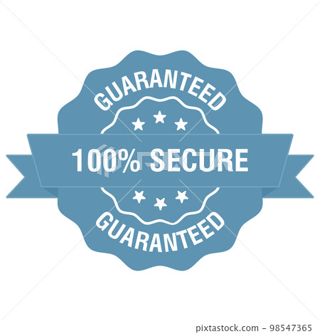 100 secure label. Guarantee rubber stamp sign. Vector illustration 100 secure label. Guarantee rubber stamp sign. Vector illustration 98547365
