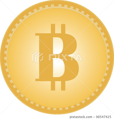Bitcoin golden close up isolated on white background. Symbol of digital money coin. Virtual cryptocurrency. Electronic banking. Concept vector illustration. Cryptocurrency logo Bitcoin golden close up isolated on white background. Symbol of digital money coin. Virtual cryptocurrency. Electronic banking. Concept vector illustration. Cryptocurrency logo 98547425