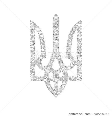 Ukraine Coat of Arms Line 98548052