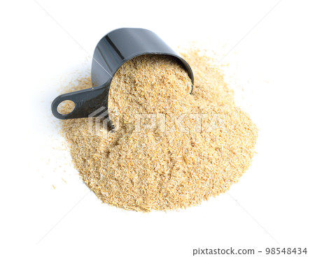 Oats miller's bran isolated on white background Oats miller's bran isolated on white background 98548434