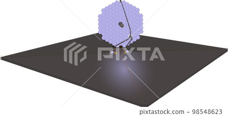 New space telescope concept luvoir isolated on white, Elements of this illustration were furnished by NASA New space telescope concept luvoir isolated on white, Elements of this illustration were furnished by NASA 98548623