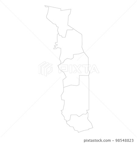 Togo political map of administrative divisions 98548823