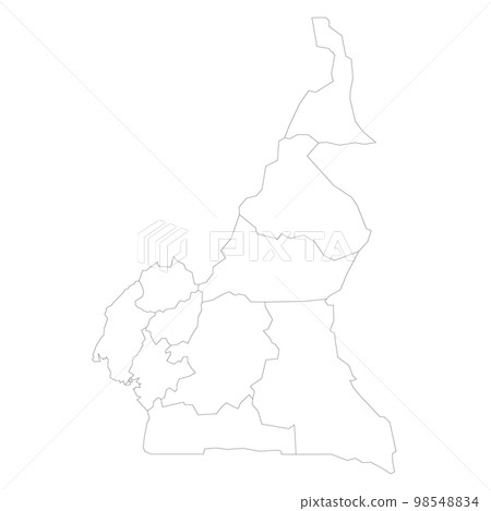 Cameroon political map of administrative divisions 98548834