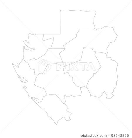 Gabon political map of administrative divisions 98548836