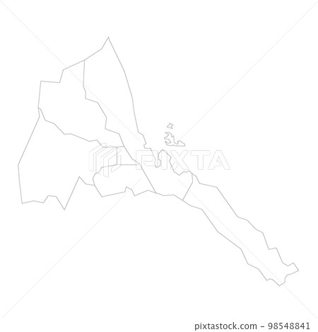 Eritrea political map of administrative divisions 98548841
