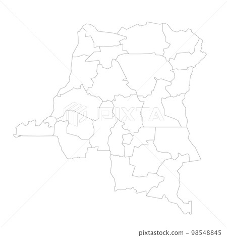 Democratic Republic of the Congo political map of administrative divisions 98548845