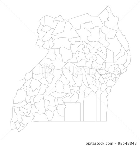Uganda political map of administrative divisions Uganda political map of administrative divisions 98548848