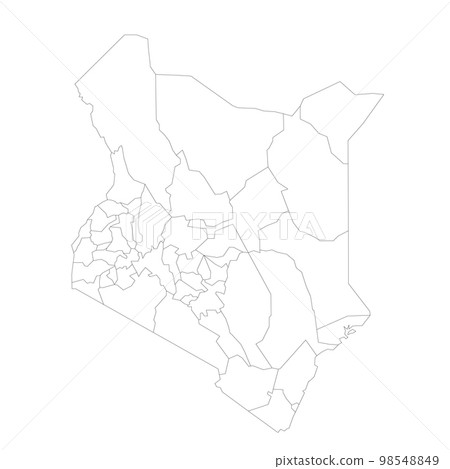 Kenya political map of administrative divisions Kenya political map of administrative divisions 98548849