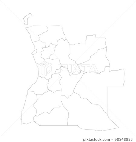 Angola political map of administrative divisions 98548853