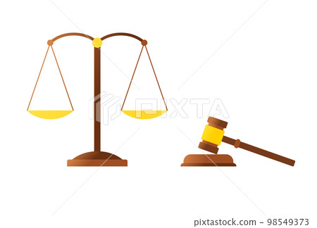 Gavel and scale of justice Gavel and scale of justice 98549373