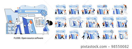 FLOSS open source software. Free product anyone can freely redistribute modify and completely remake FLOSS open source software. Free product anyone can freely redistribute modify and completely remake 98550082