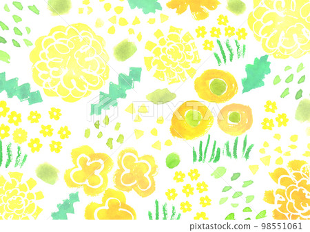 水彩繪製的斯堪的納維亞風格花卉背景插圖 98551061