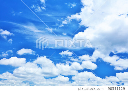 Summer blue sky and clouds 98551129