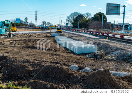 Work to increase the number of lanes on the main road National Route 17 Jobu Road Up direction 2022.12 bottom f-3 light tone 98551992