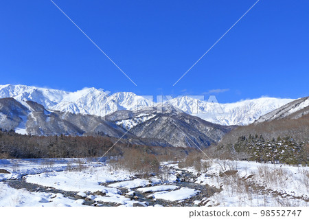 Winter Hakuba Miyama wishing from Hakuba Ohashi Winter Hakuba Miyama wishing from Hakuba Ohashi 98552747