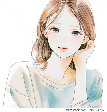 美麗的姐姐的插圖 水彩風格“AI 生成的圖像” 美麗的姐姐的插圖 水彩風格“AI 生成的圖像” 98553797