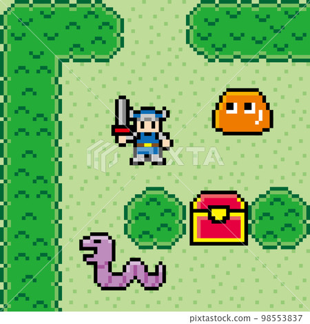 Action RPG style pixel art field screen small 98553837