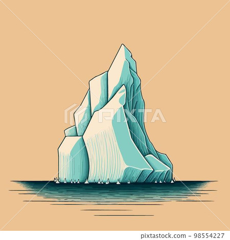 giant ice mass iceberg floating 98554227
