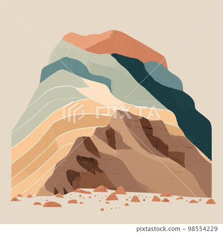 geology theme rocky soil layers 98554229