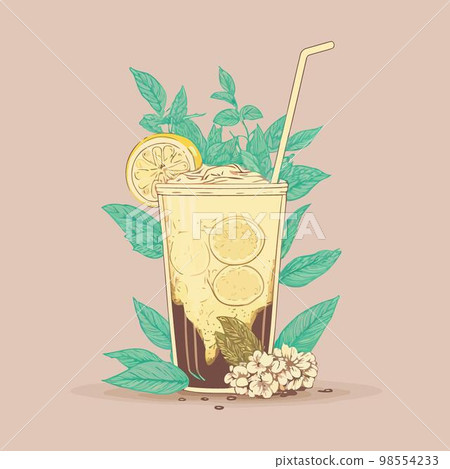 Lemonade drink in glass cup 98554233