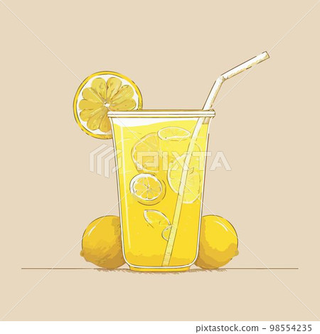 Lemonade drink in glass cup 98554235