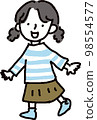 girl hand drawn illustration 98554577