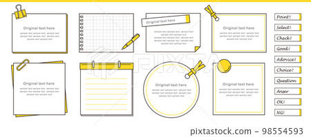 用於標題和設計的處理。備忘錄紙框架設計集 用於標題和設計的處理。備忘錄紙框架設計集 98554593