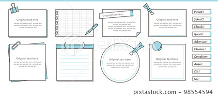 For the treatment of titles and designs. Memo paper frame design set For the treatment of titles and designs. Memo paper frame design set 98554594