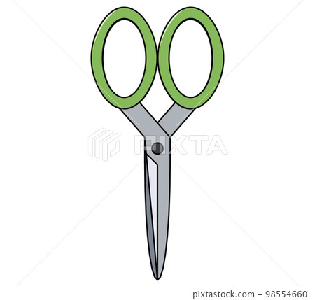 閉合剪刀前視圖的插圖 98554660