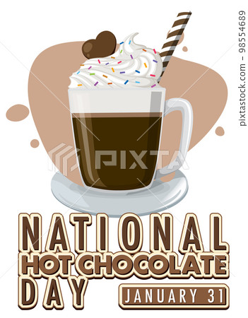 National Hot Chocolate Day Banner Design 98554689